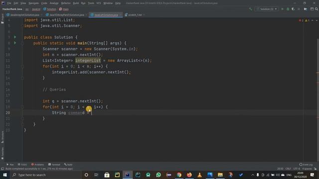 JAVA LIST | HACKERRANK SOLUTION | JAVA DATA STRUCTURES смотреть онлайн