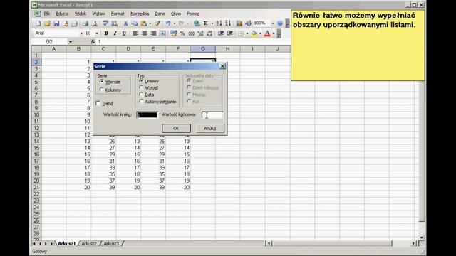 Kurs. Pierwsze kroki w arkuszu kalkulkacyjnym MS Excel 2003. Część 3 смотреть онлайн