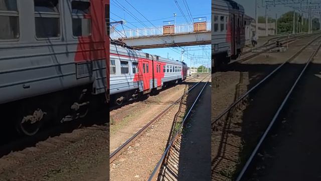 Электропоезд ЭД4М-0370 с сообщением Крутое-Москва(Курский Вокзал) на станции Павловский.Посад. смотреть онлайн