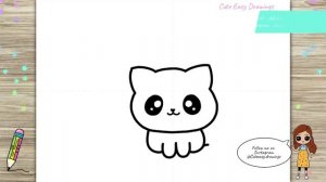 Как легко нарисовать милого кота-шаг за шагом .