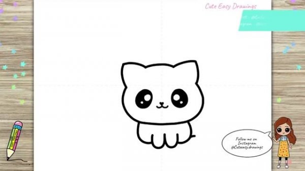 Как легко нарисовать милого кота-шаг за шагом .