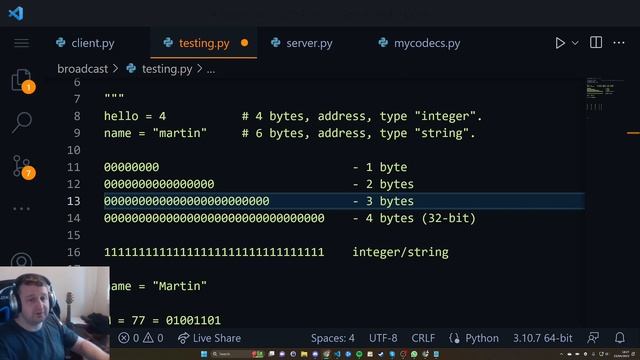 Stream Chat - Bytes/Bits, Developer Types, and Thread Locks in Python смотреть онлайн
