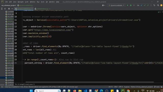 Selenium with Python Tutorial - 36 : Webtables part-3 (dynamic webtable) смотреть онлайн