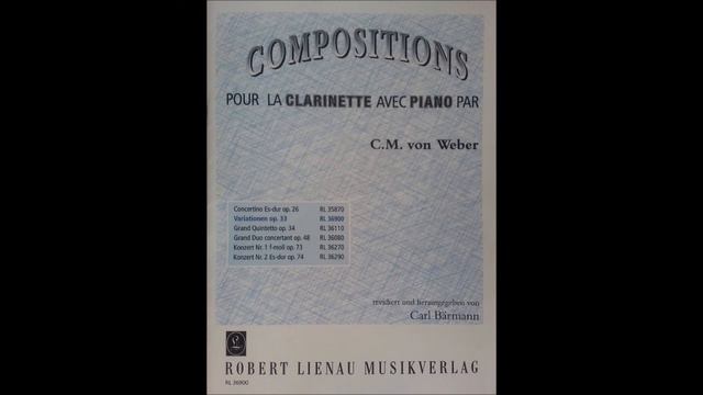 Weber - 7 Variations on a Theme from Silvana op. 33 - Clarinet and Piano смотреть онлайн