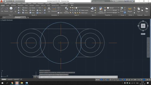 AutoCad 2D practice drawing (Exercise 1) смотреть онлайн