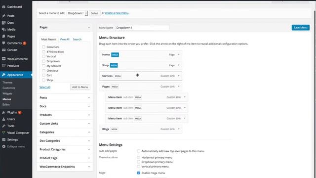 Wp mega menu import demo menu смотреть онлайн