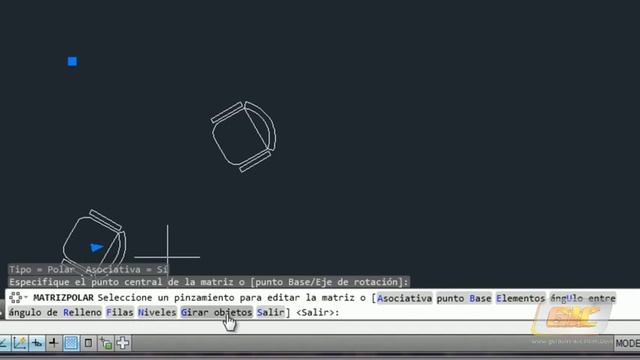 18.3-c Autocad 2013. Matriz смотреть онлайн