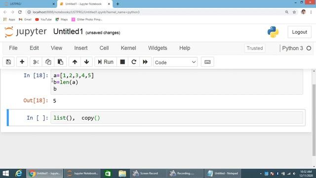 use of function in list | list( ), copy( ), len( ), index( ), append( ), extend( ) смотреть онлайн