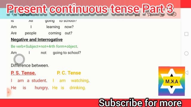 Present continuous tense | part 3 | through English language смотреть онлайн