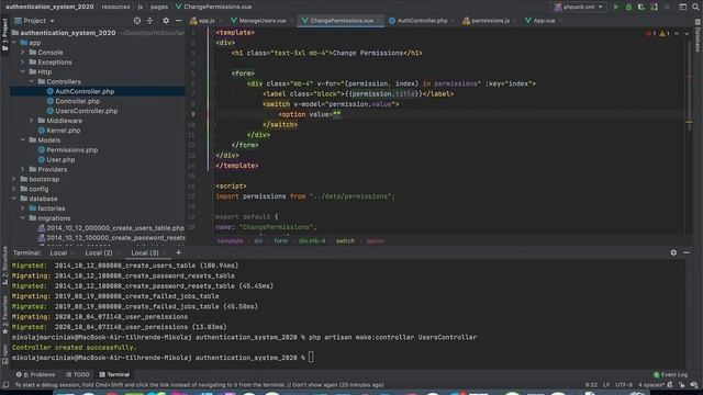 Laravel 8 + Vue - User Permission System смотреть онлайн
