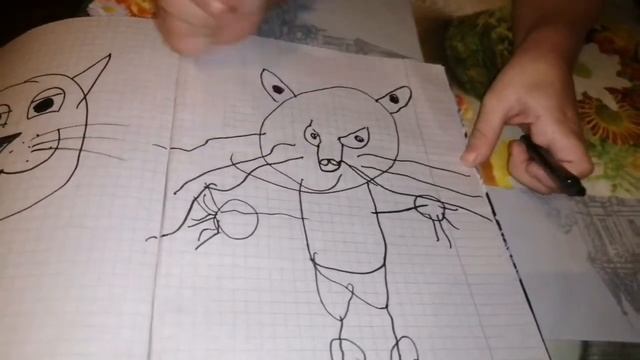 Задание для детского сада. Нарисовать котика. смотреть онлайн