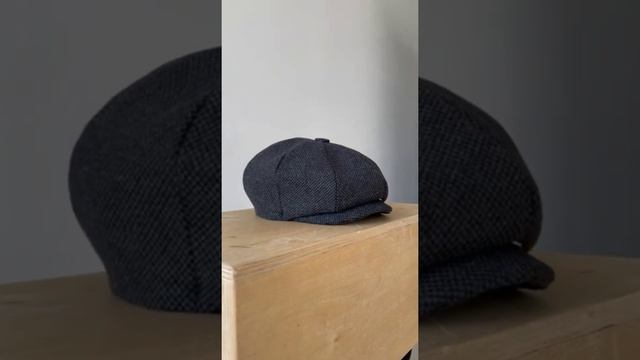 Кепка восьмиклина "Бирмингем" в стиле "Острых козырьков" из темно-серого твида "ячменное зерно" смотреть онлайн