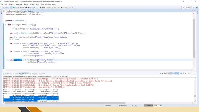 Using Pivot() in Spark SQL with Scala | Scenario based question смотреть онлайн