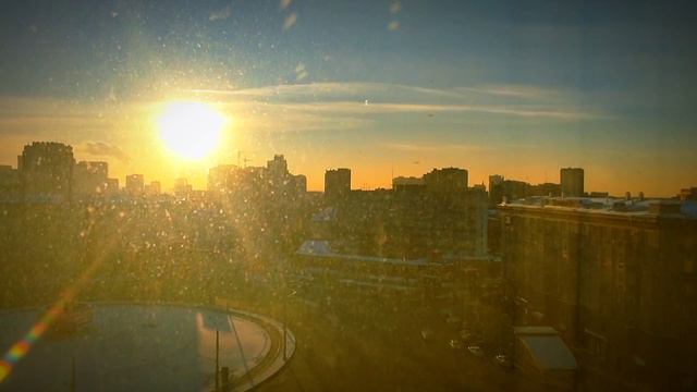 Закат. Новосибирск. Площадь Калинина смотреть онлайн