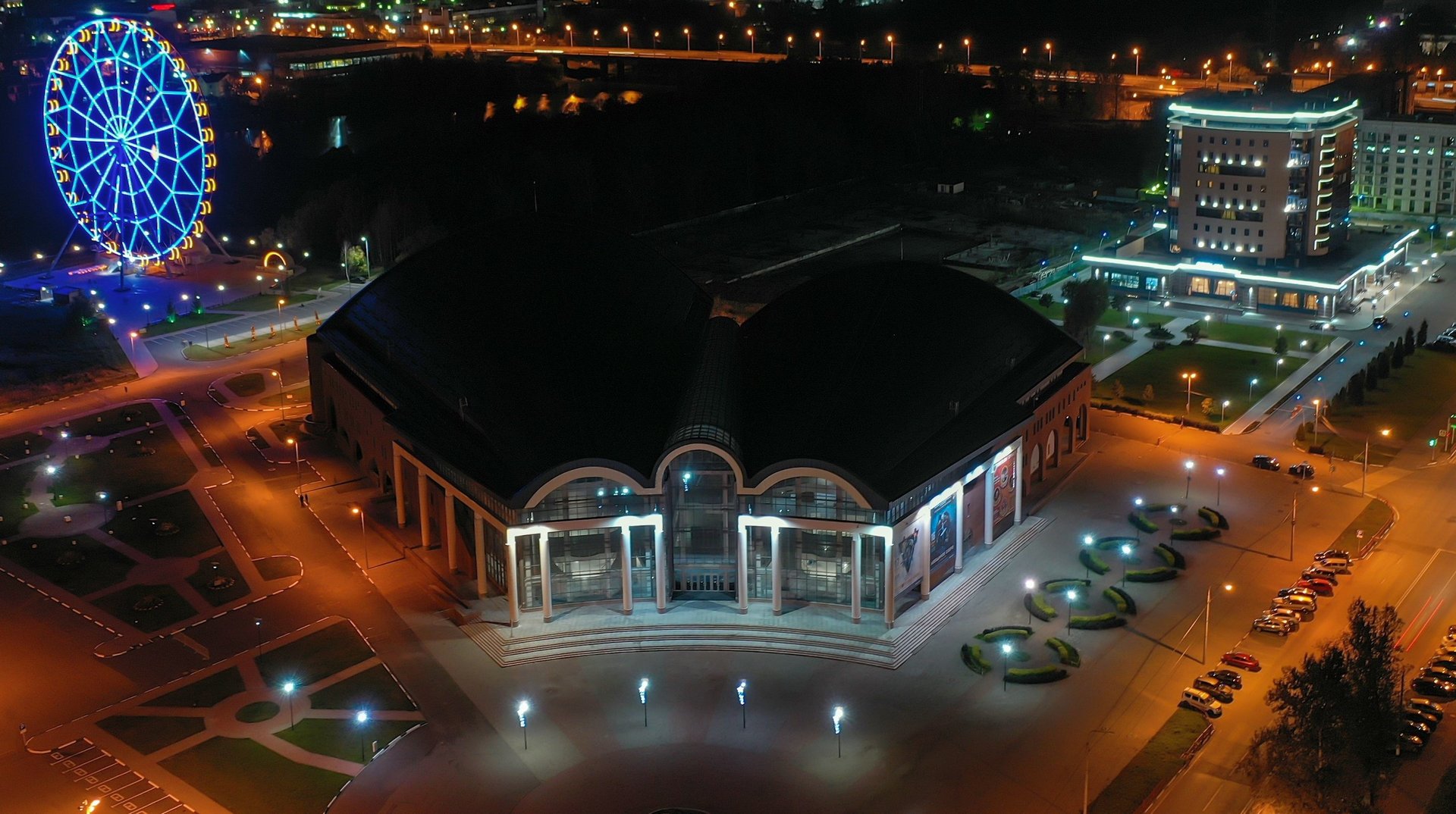 НОЧНОЙ ПОЛЕТ. Ярославль. Огни большого города. MAVIC 2pro