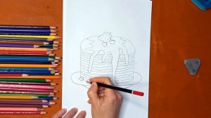 Как нарисовать блины на Масленицу. Онлайн-школа рисования "Малевашки"