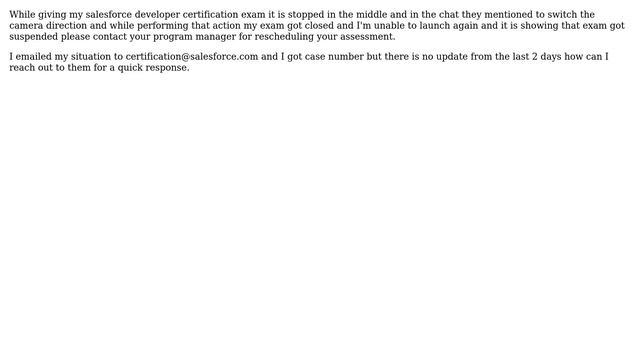 Certification exam got disconnected and in webassessor it is showing that exam got suspended смотреть онлайн