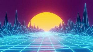 Vaporwave Retro Screensaver (10 Hours) 4K Full Hd -Synth City  retrowave