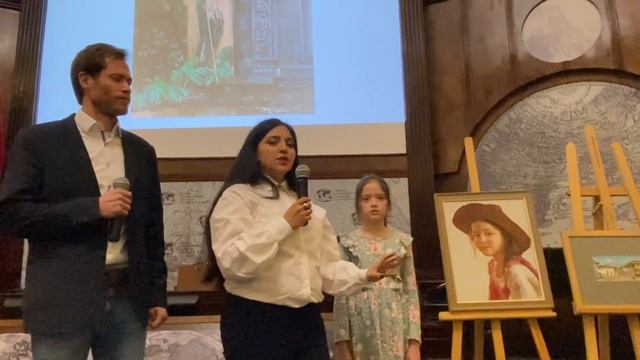 Мексиканская художница Паулина Эрнандес Наварро и Николай Малышев в Русском географическом обществе смотреть онлайн