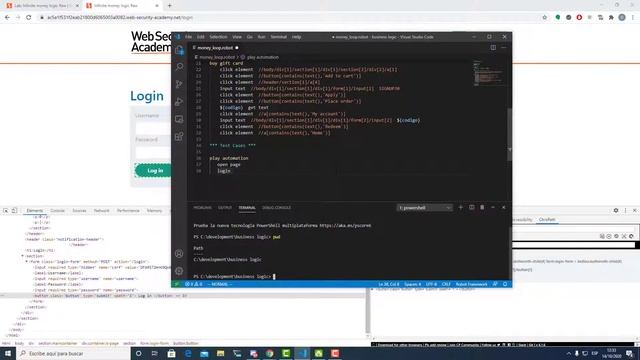 PortSwigger lab: infinite money loop flaw solved with selenium смотреть онлайн