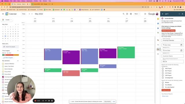Invoice with Google Calendar | How to generate an invoice from Google Calendar Events смотреть онлайн