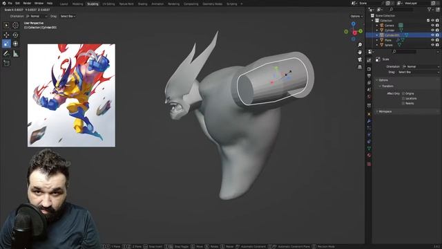 Sculpting Wolverine In Blender - PART 1 (EN)