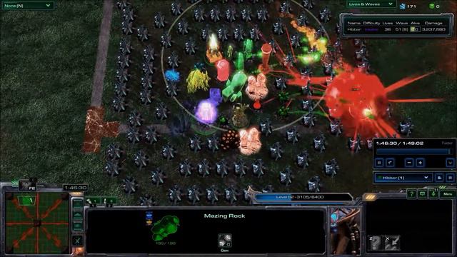 Gem Tower Defense Insane Swarm 7m Damage - Starcraft 2 смотреть онлайн