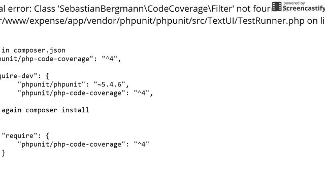 Class 'SebastianBergmann\CodeCoverage\Filter' not found in TestRunner.php смотреть онлайн
