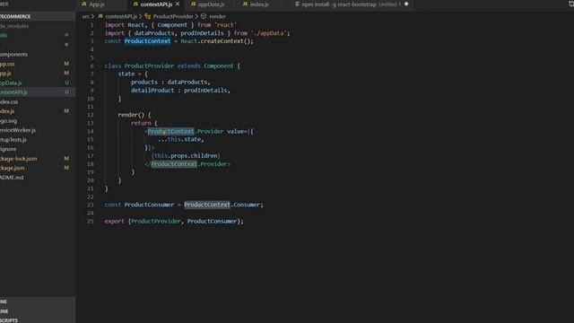 How to Build ReactJS Navigation Menu and Cart Details Using Context API | Bootstrap (#2) смотреть онлайн