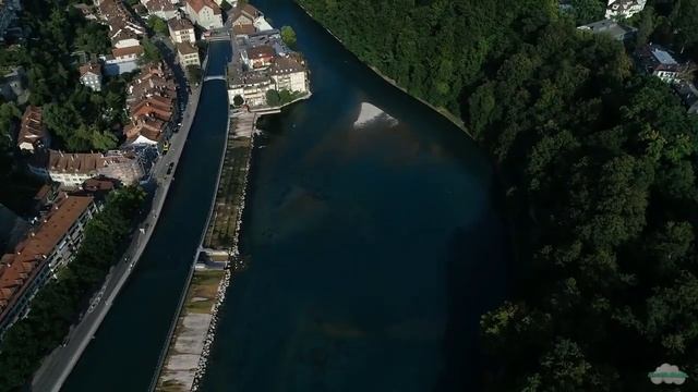 Berne, capitale de la Suisse, vue du ciel ! смотреть онлайн