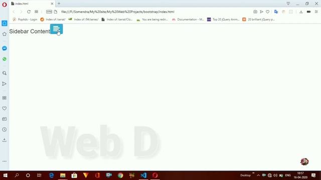 How to make responsive sidebar ( for Bootstrap) Pure HTML , CSS and jQuery смотреть онлайн
