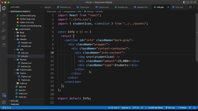 Figma To React JS | Build A Modern Responsive Website - Info Section смотреть онлайн