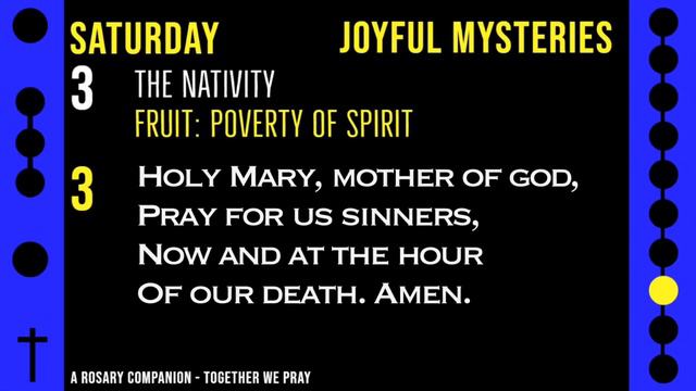 SATURDAY - JOYFUL - Follow Along Rosary 15 Minute - SPOKEN ONLY смотреть онлайн