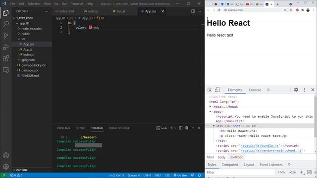 React.js. Создание первого приложения, структура react приложения, основы JSX, оформление CSS смотреть онлайн