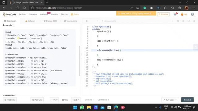 LeetCode || Challenge Problems || April Day 21|| Design HashSet смотреть онлайн