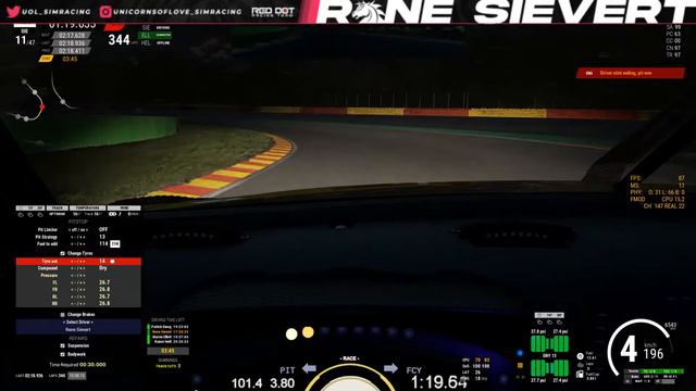 VMS 24h SPA - Stint 13&14 - RED DOT RACING Team Gold - René Sievert - Assetto Corsa Competizione смотреть онлайн