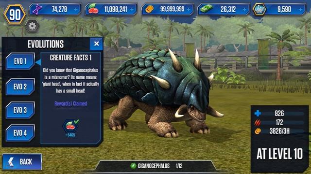ALL HYBRID HERBIVORE DINOSAURS. All Max Level 40, All Evolutions | Jurassic World The Game