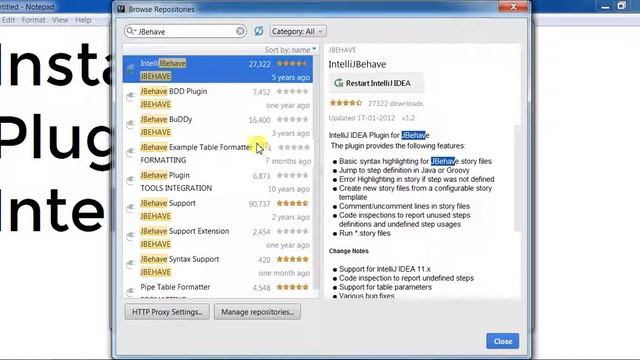 Installing JBehave Plugins on IntelliJ IDEA смотреть онлайн