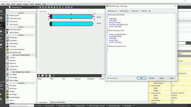 Qt C++ GUI Application Tutorial | Qt QSlider(Horizontal) | How to design the horizontal slider смотреть онлайн