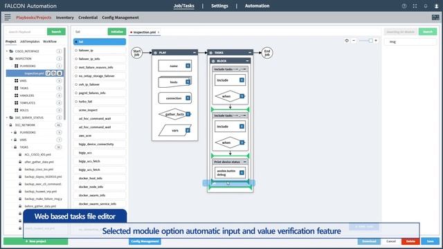 FALCON Automation Platform v2.12 Ansible Playbook GUI Editor & Job Execution смотреть онлайн
