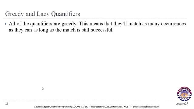 Lecture 27-V2- Regular Expressions in Java смотреть онлайн