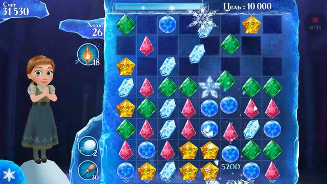 Холодное сердце. Звездопад. Прохождение. Зима. Уровень 11 смотреть онлайн