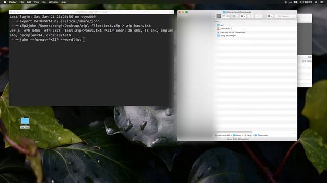 Cracking .zip passwords with John The Ripper (Mac OS) смотреть онлайн