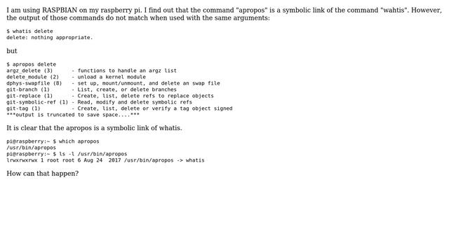 Unix & Linux: A command's output and its symbolic link's output do not match смотреть онлайн
