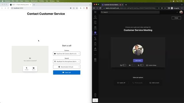 Audio and video calling from a React app to Microsoft Teams смотреть онлайн