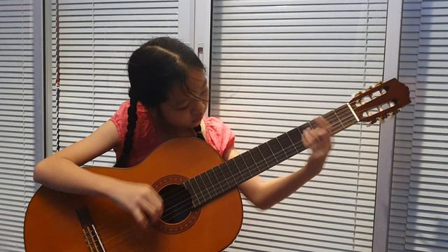 [ Fingerstyle ] Flamenco Cover By Ranya10years Old Classical Guitar