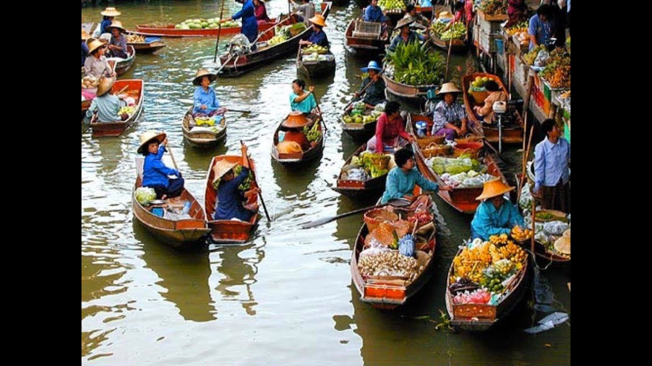 Плавучий рынок. Тайланд. смотреть онлайн