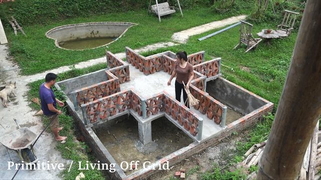 FULL VIDEO: Start To Finish Build Fish Pond Construction, Brick & Concrete - Farm Life смотреть онлайн