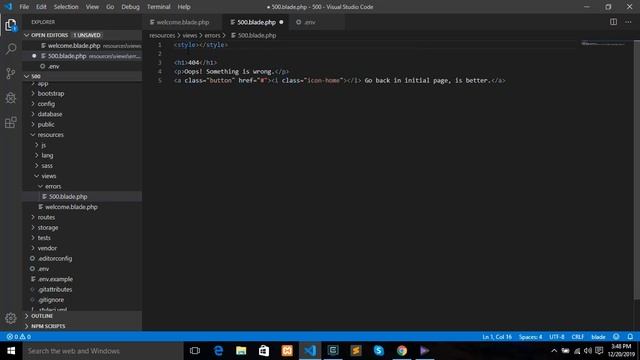 Learn about laravel custom 500 page смотреть онлайн