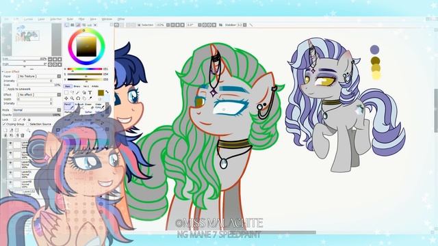 MLP Next Gen Speedpaint  Mane 7  AureaVerse  Miss Malachite?